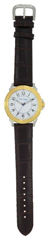 Montana Two Tone Montana Quartered Leather Watch