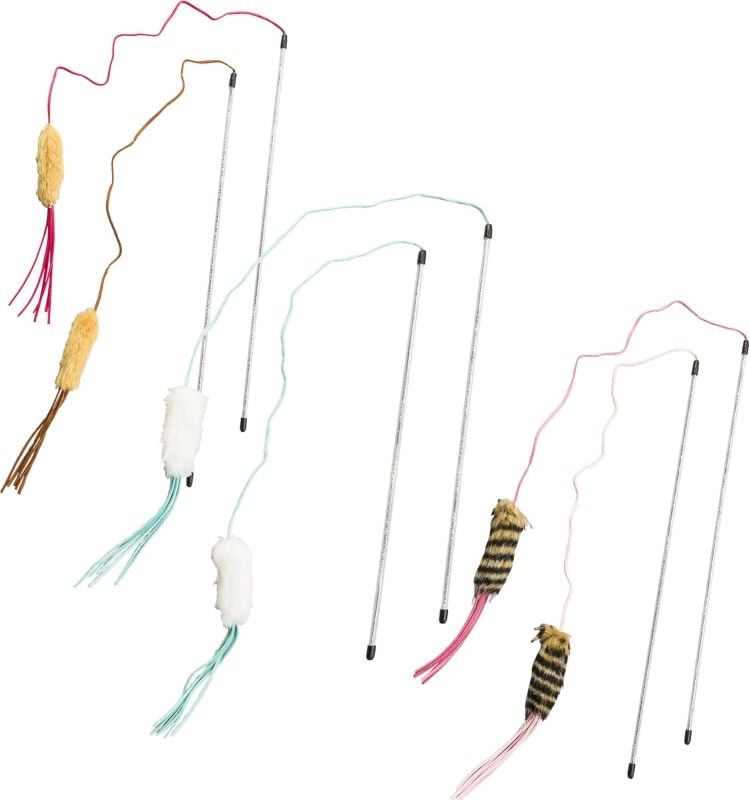 Ethical Cat Leather Strand Teaser Wand - 6 Pk 44