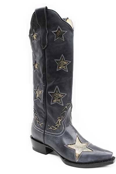 Stetson Ladies Big Star Snip Toe Boots 6 Blk