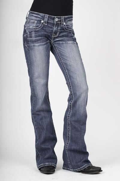 Stetson Ladies Heavy White S Pkt Jeans