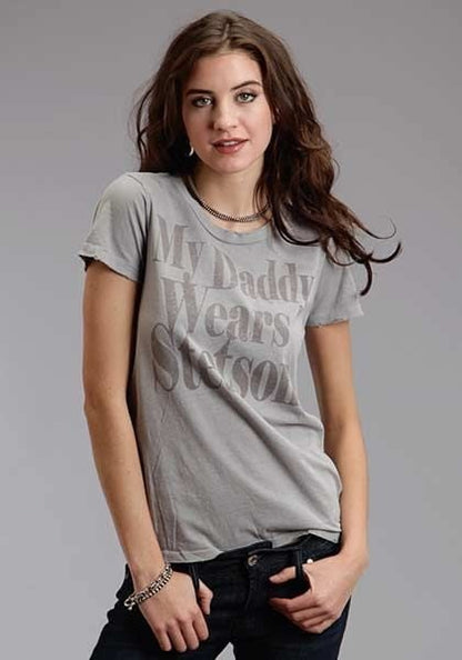 Stetson Ladies My Daddy Wears Stetson TShirt Lg