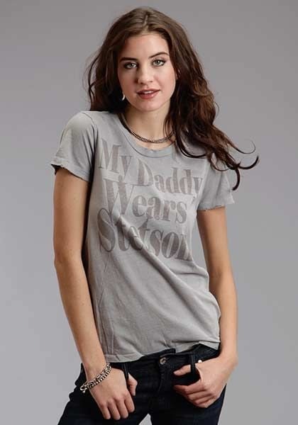 Stetson Ladies My Daddy Wears Stetson TShirt Lg