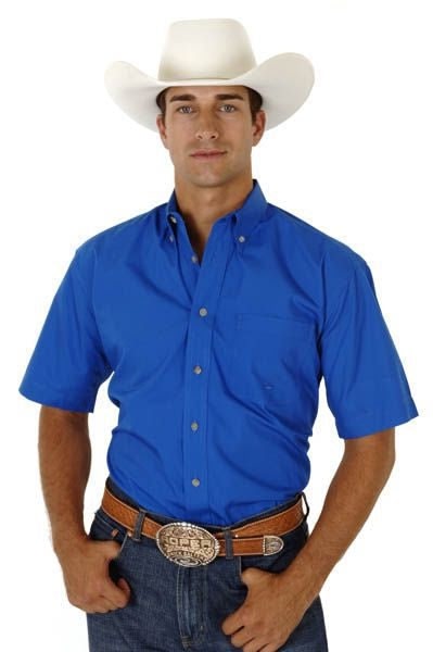 Roper Mens Poplin One Pocket Shirt Md Roy