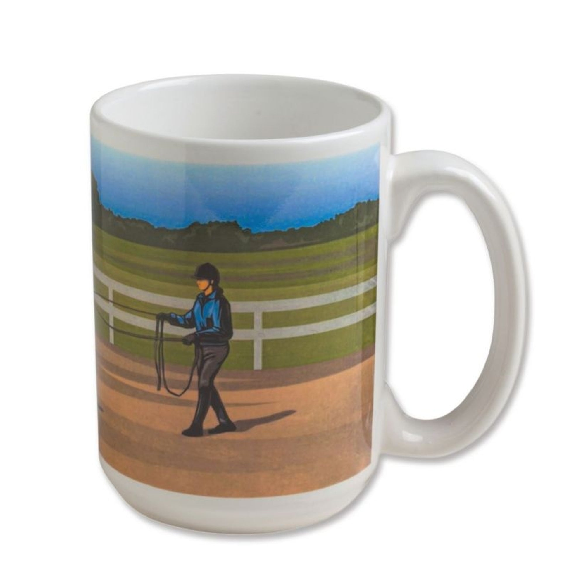 Midday Lunge Ceramic Mug 15oz Bk/Wh
