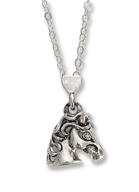 Kelley Bay Horse Box with Horse Head NecklaceBk/Wh