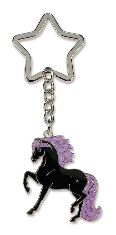 Kelley Glitter Trotting Horse Keychain Steel