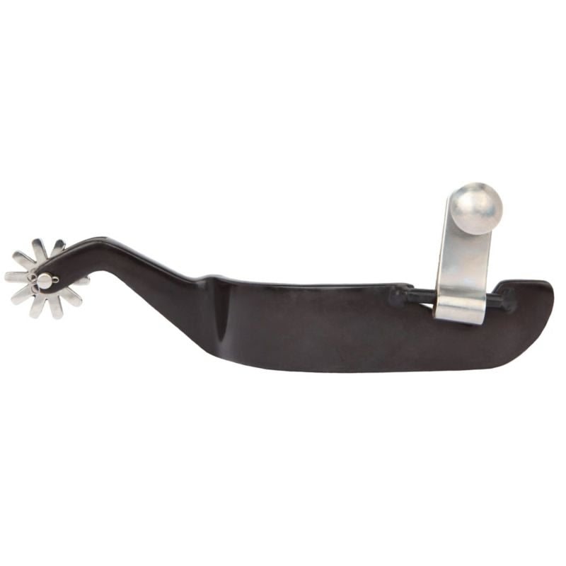 Myler 10 Point Rowel Black Steel Spurs Med Brn