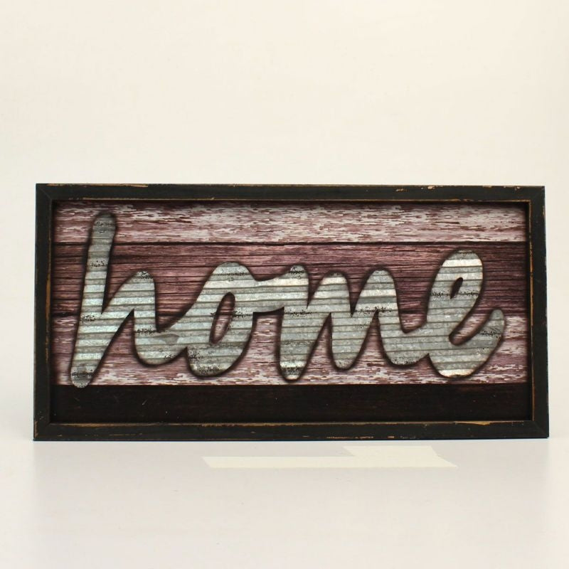 Western Moments Colored Wood Metal Tin Home Sign
