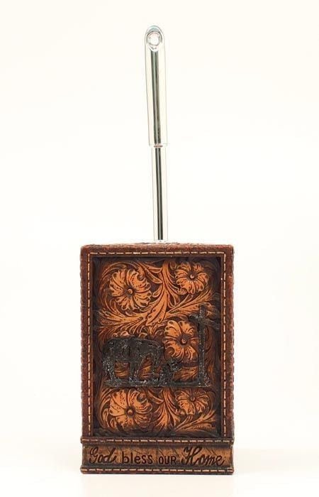 Western Moments Cowboy Prayer Toilet Brush Holder