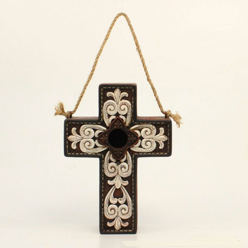 Western Moments Scrolled Cross Bird House