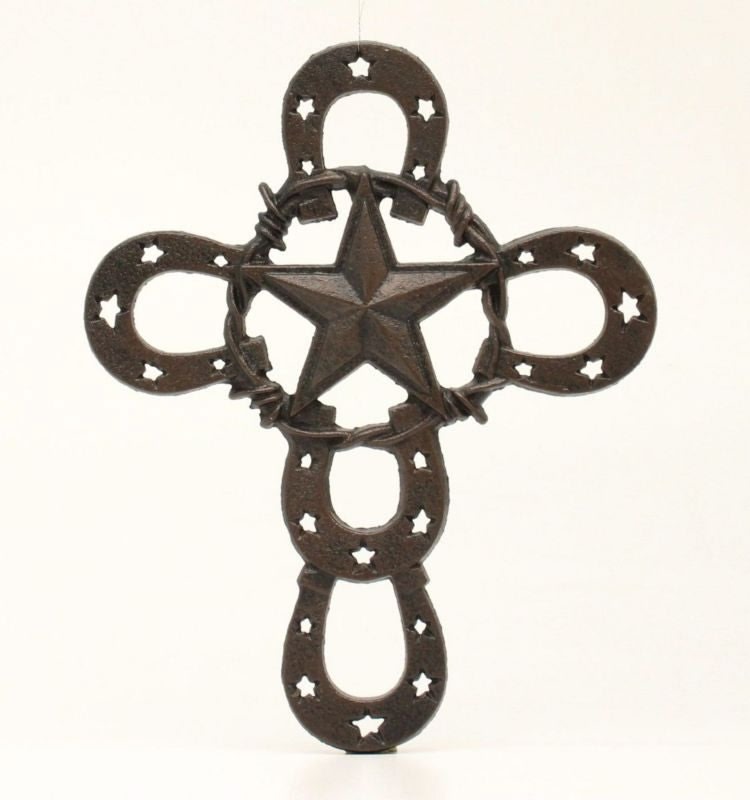 Western Moments Wall Horseshoe Star Cross