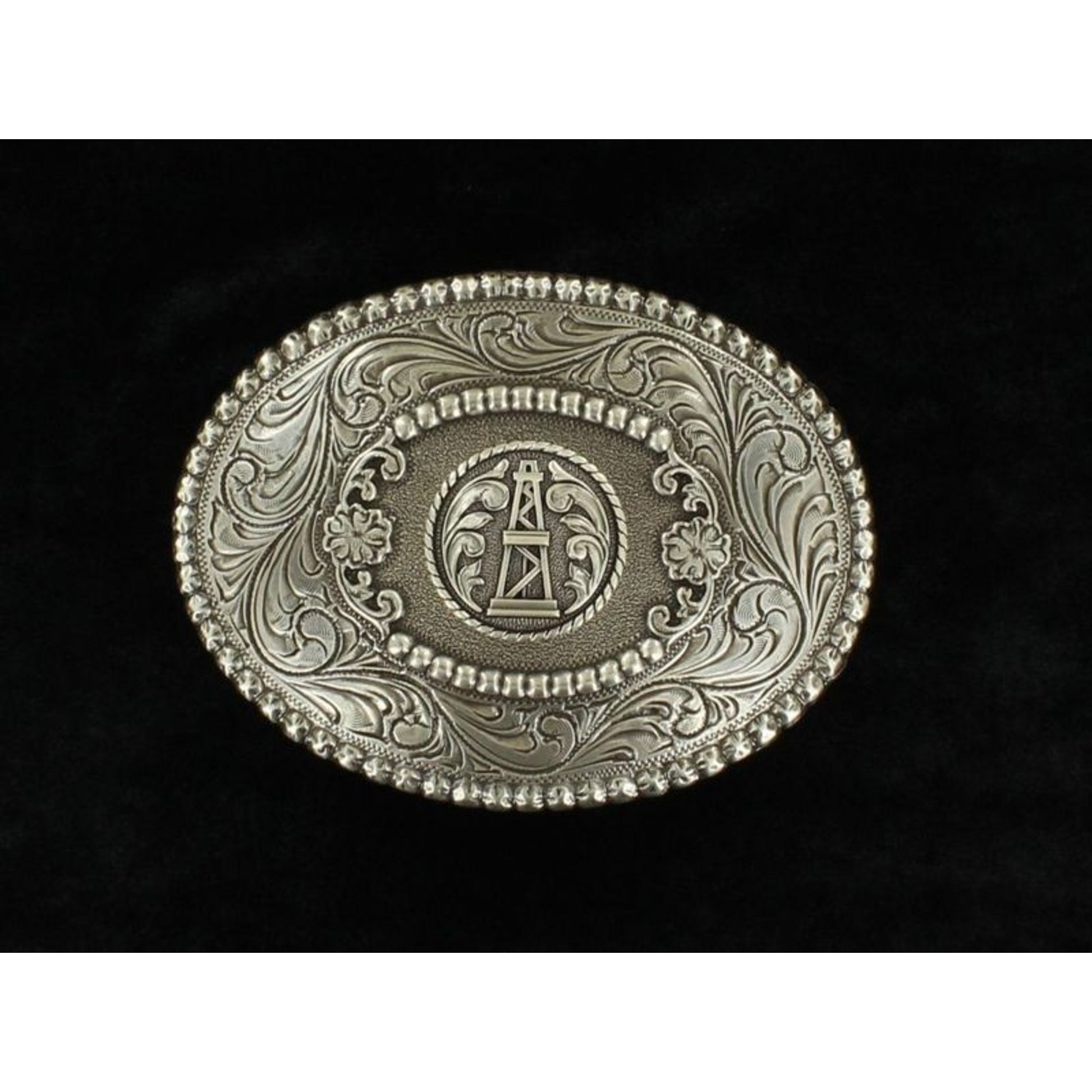 Nocona Mens Oval Berry Edge Oil Derrik Buckle