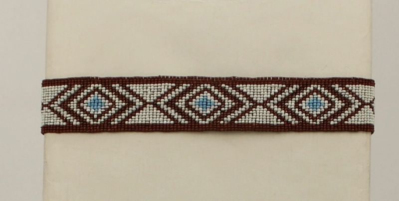 Blazin Roxx Beaded Triangle Design HeadbandBrown