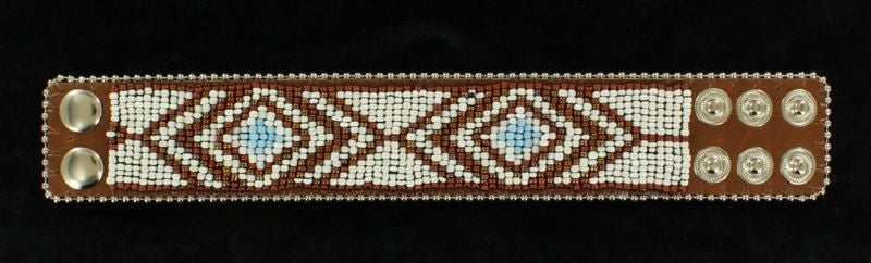 Blazin Roxx Bling Diamond Tribal CuffBrown/Blue