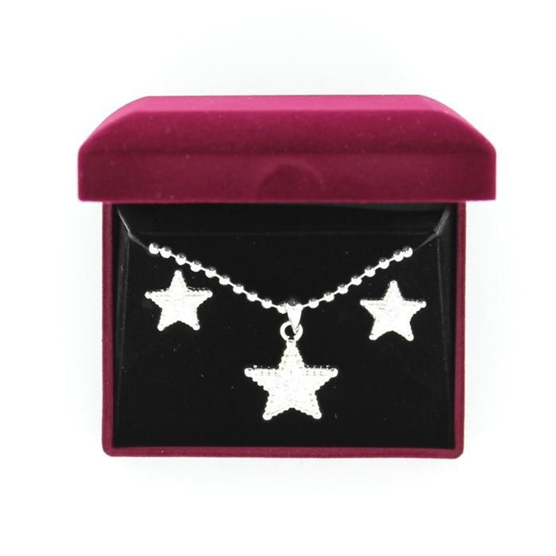 Blazin Roxx Engraved Star Necklace/Earrings Set