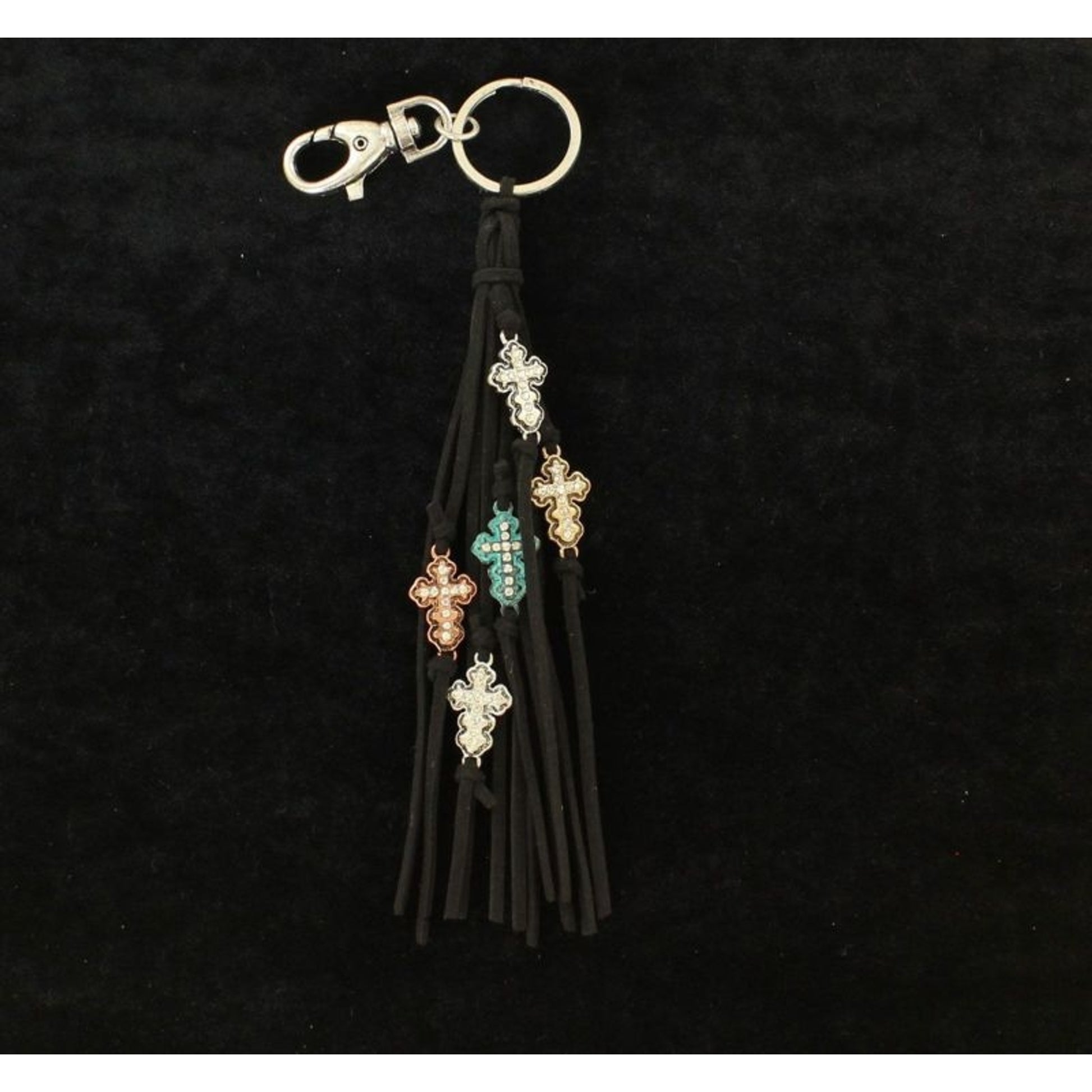 Blazin Roxx Fringed Multi Cross Key ChainBlack