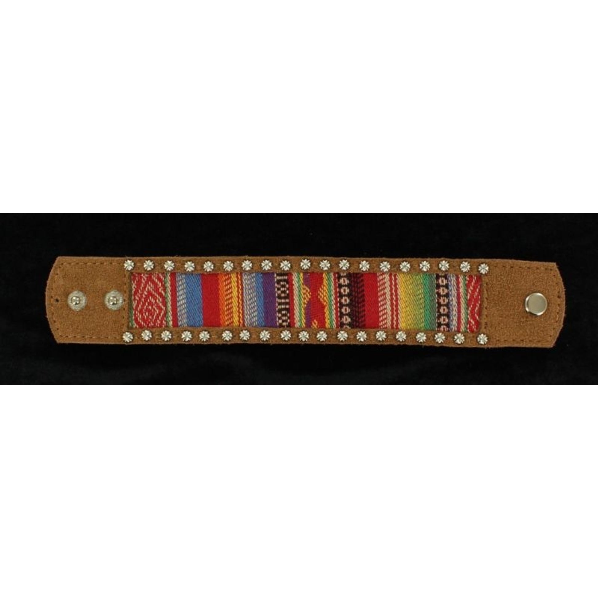 Blazin Roxx Indian Blanket Studded CuffBk/Wh