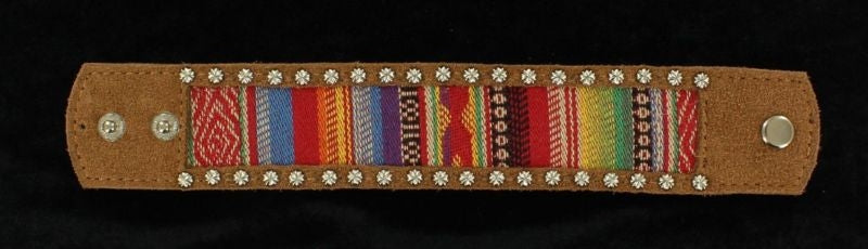 Blazin Roxx Indian Blanket Studded CuffBk/Wh