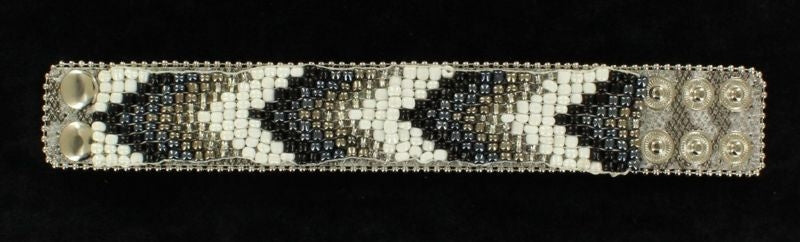 Blazin Roxx Little Stones Chevron CuffBk/Wh