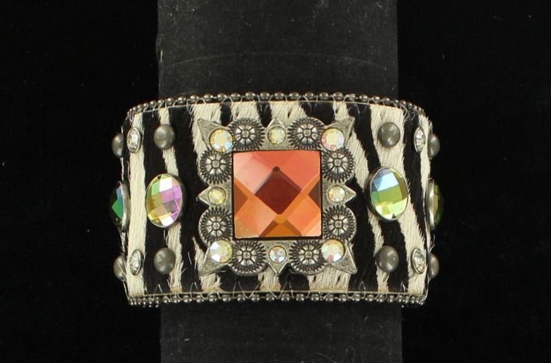 Blazin Roxx Rhinestone BraceletBk/Wh