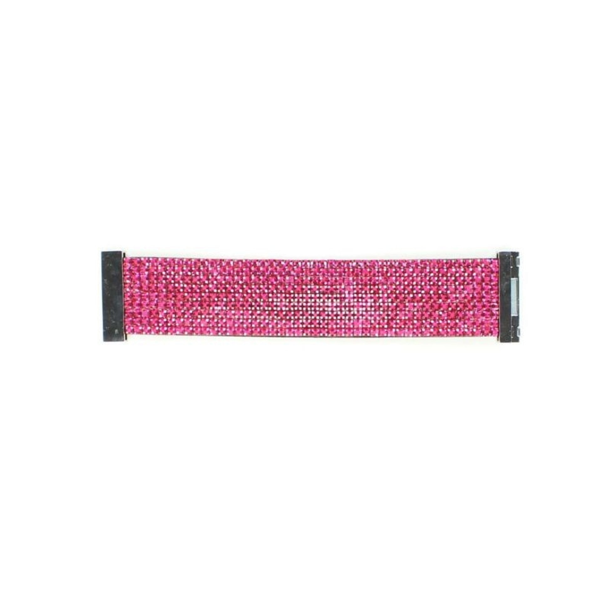 Blazin Roxx Wide Crystal Wrap BraceletBk/Wh