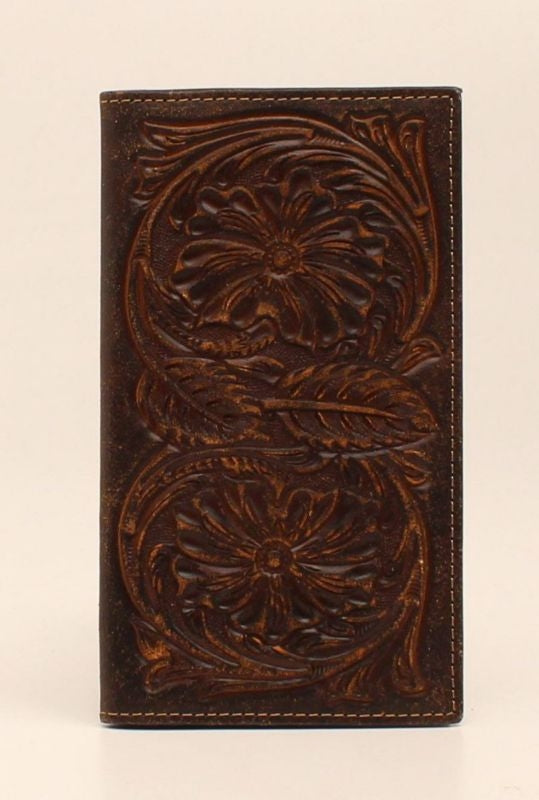 Mens Rodeo All Over Floral Embossed WalletBrn