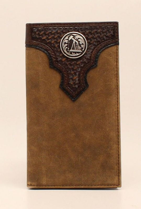 Rodeo Basketweave Tab Oil Rig Concho WalletBr