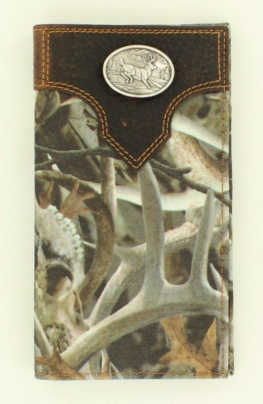 Ariat Mens Rodeo Bonz Camo Deer Concho WalletCamo