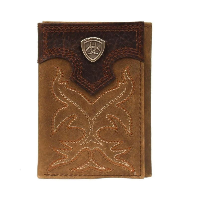 Trifold BootStitch Design Logo ShieldTab WalletBr