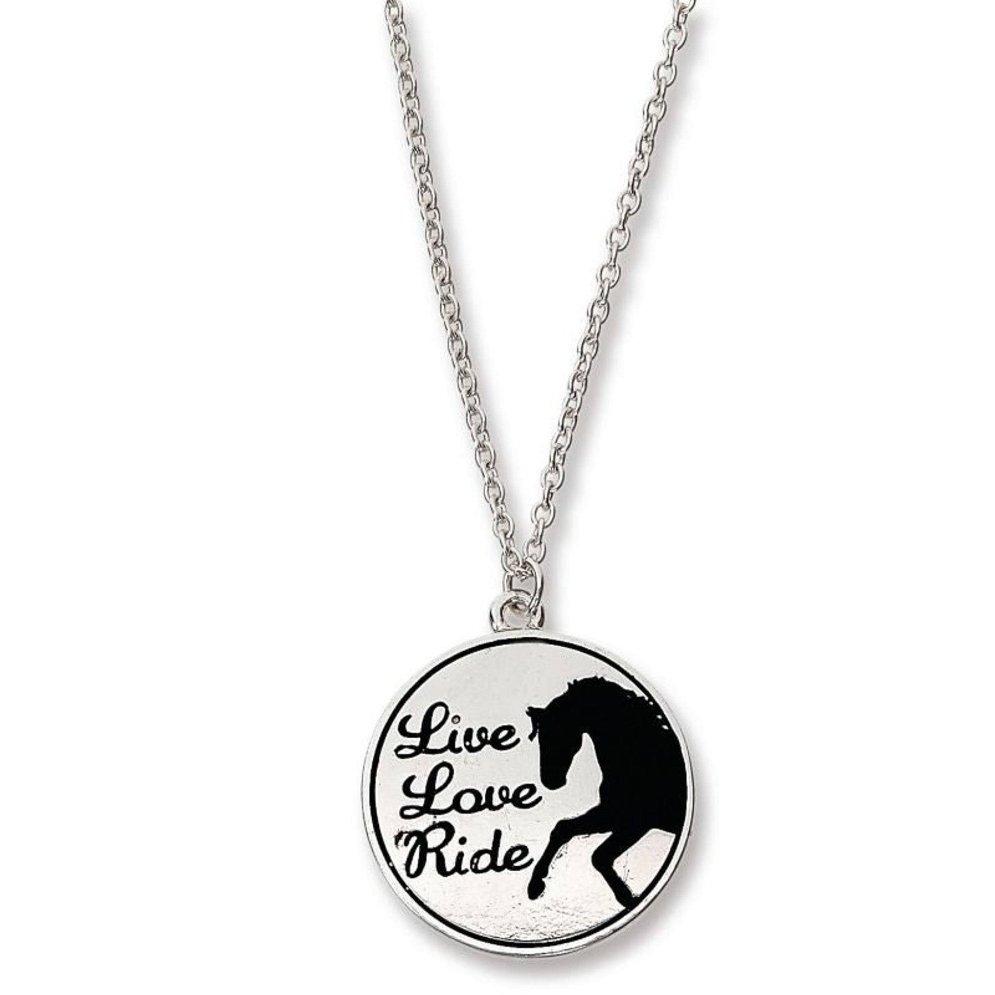 Kelley Live Love Ride NecklaceBk/Wh