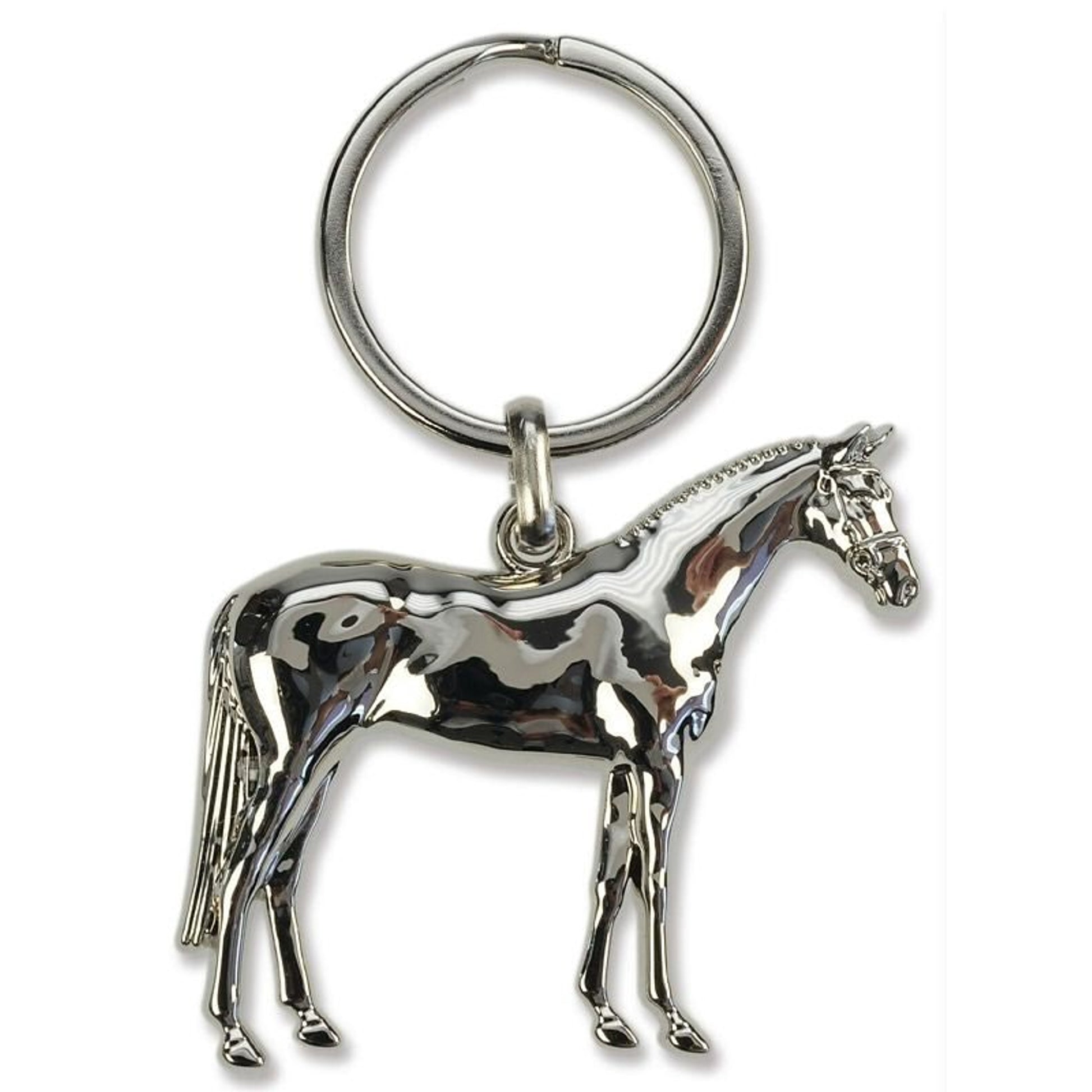 Kelley 3D Standing Horse KeychainBk/Wh