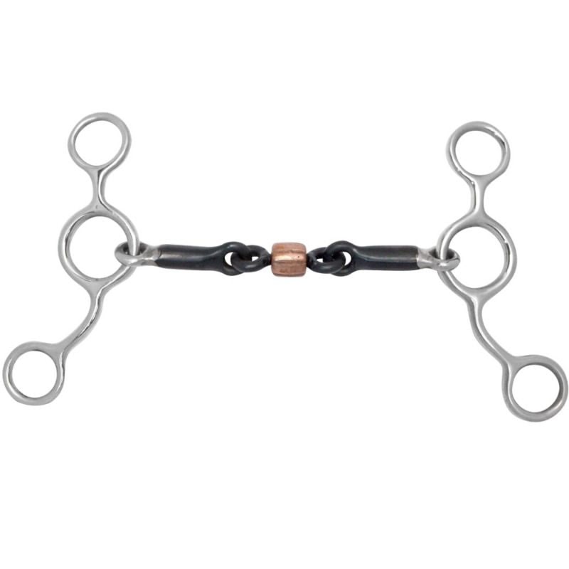 Toklat Dogbone With Roller Jr Cowhorse Gag Bit 5 Brn