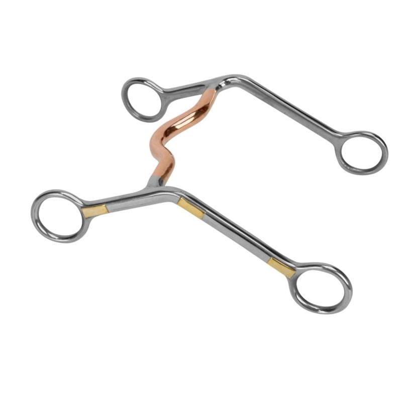 Pony Solid Shank BrassTrim CopperOverlay Port Bit
