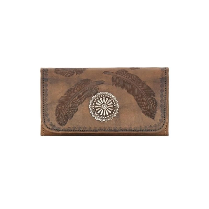 American West Ladies Sacred Bird Tri-Fold Wallet