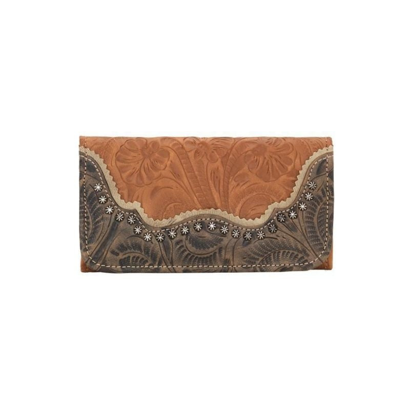 American West Ladies Saddle Ridge Tri-Fold Wallet