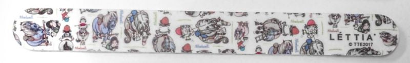 Lettia Thelwell Emery Board Nail FileBk/Wh