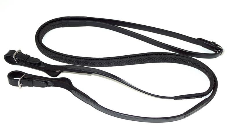 Nunn Finer Rein Aid Soft Grip Rein Elastic End Blk