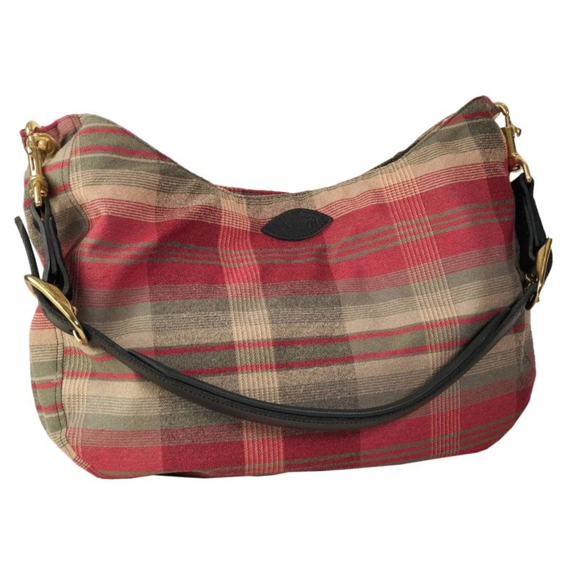 Perris Large Plaid Handbag - Bottom OnlyBk/Wh