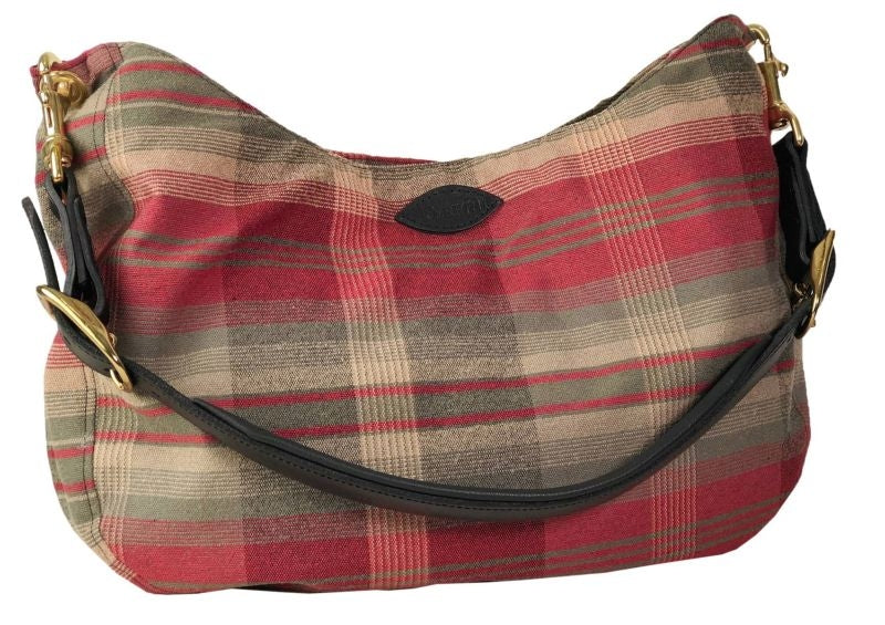 Perris Large Plaid Handbag - Bottom OnlyBk/Wh