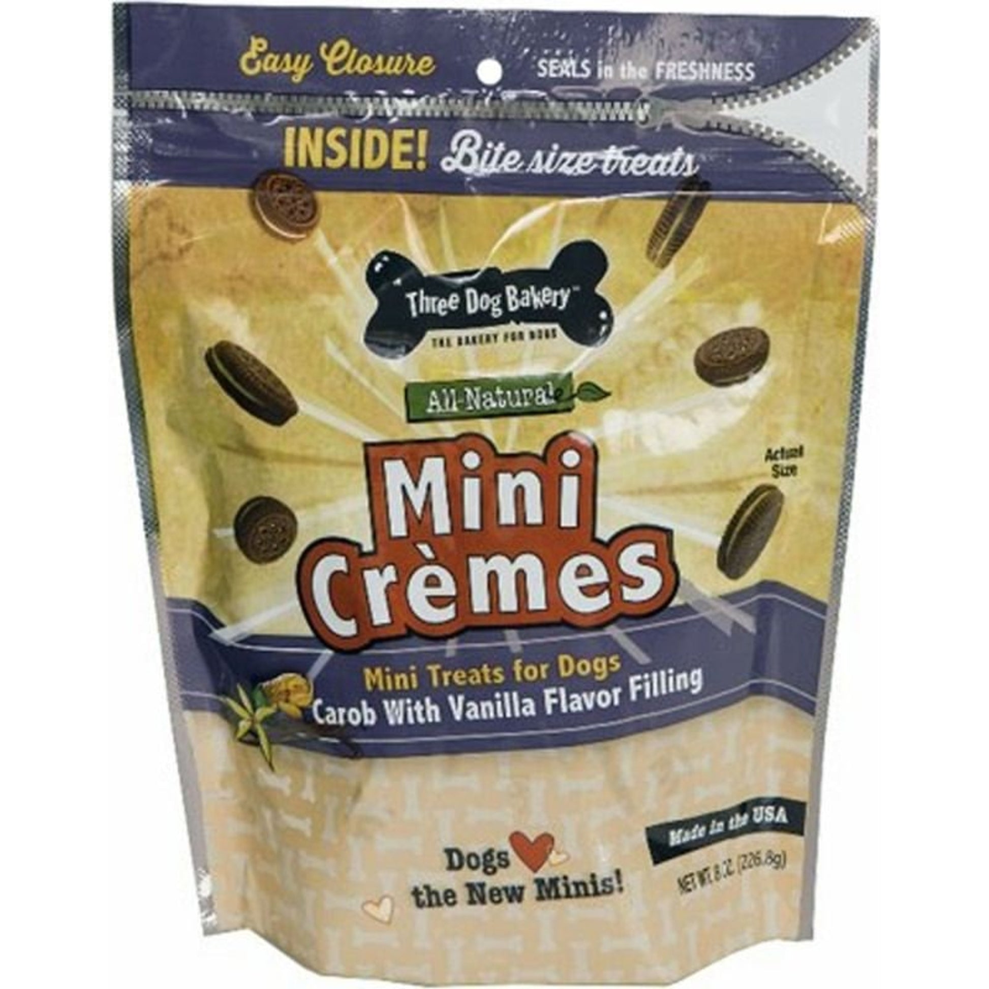 Mini Classic Cremes Treats 8oz Carob Vanilla