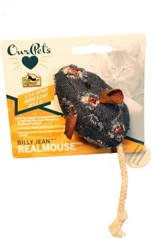 OPB Denim Billy Jean Mouse Play-N-Squeak Toy Steel