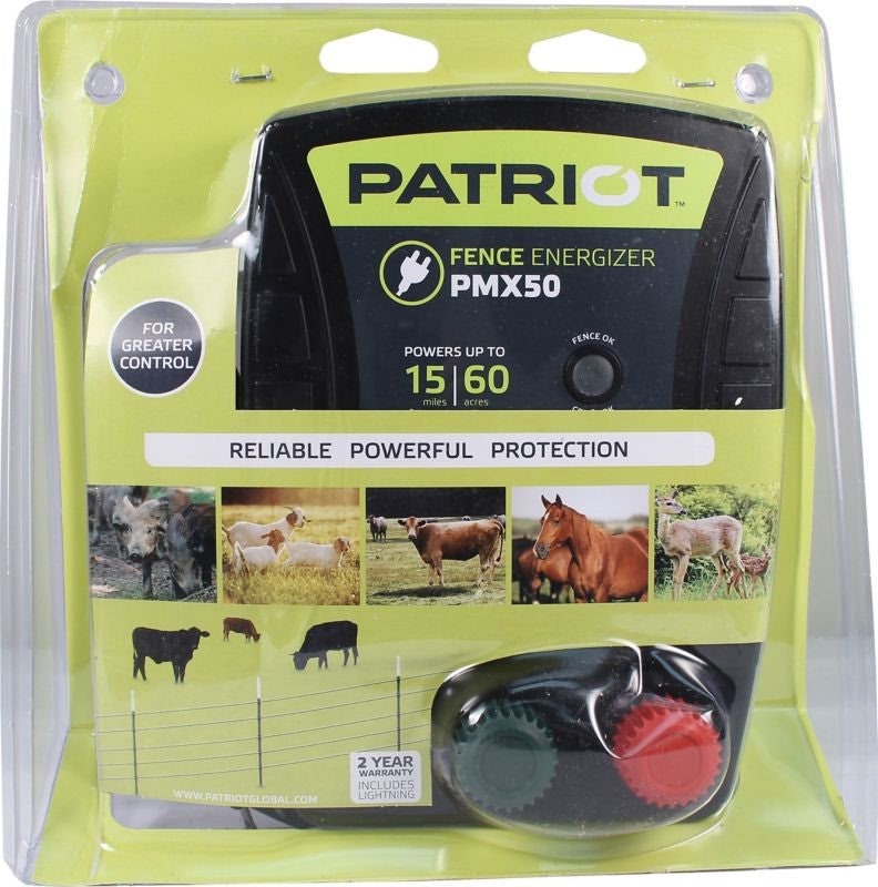 Patriot Pmx50 Fence Energizer Up To 15 Mile Black