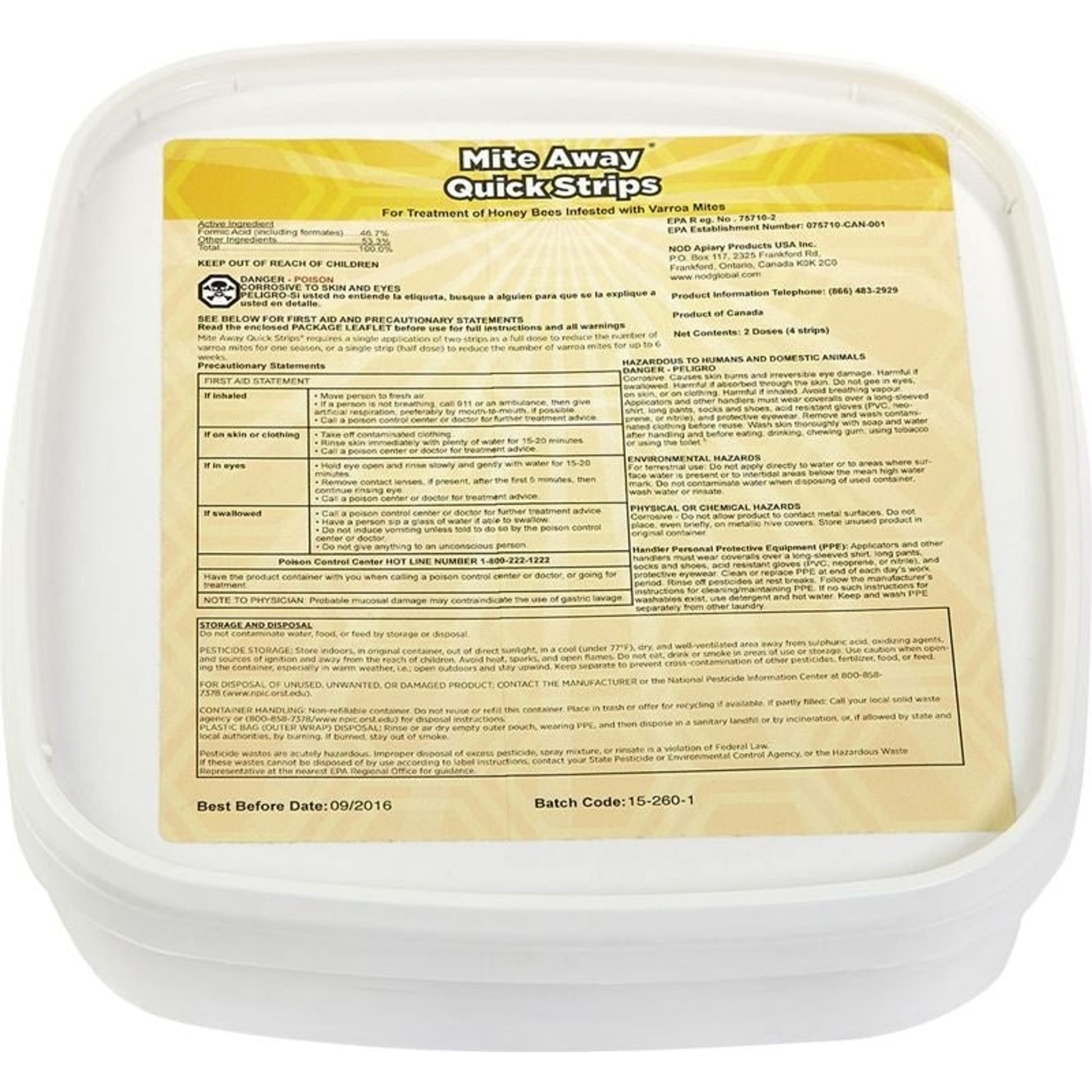 Mite Away Beehive Strips