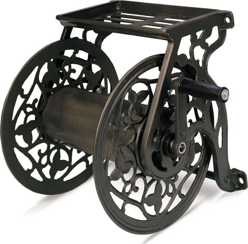 Neverleak Metal Wall Mount Hose Reel 125Ft Bronze