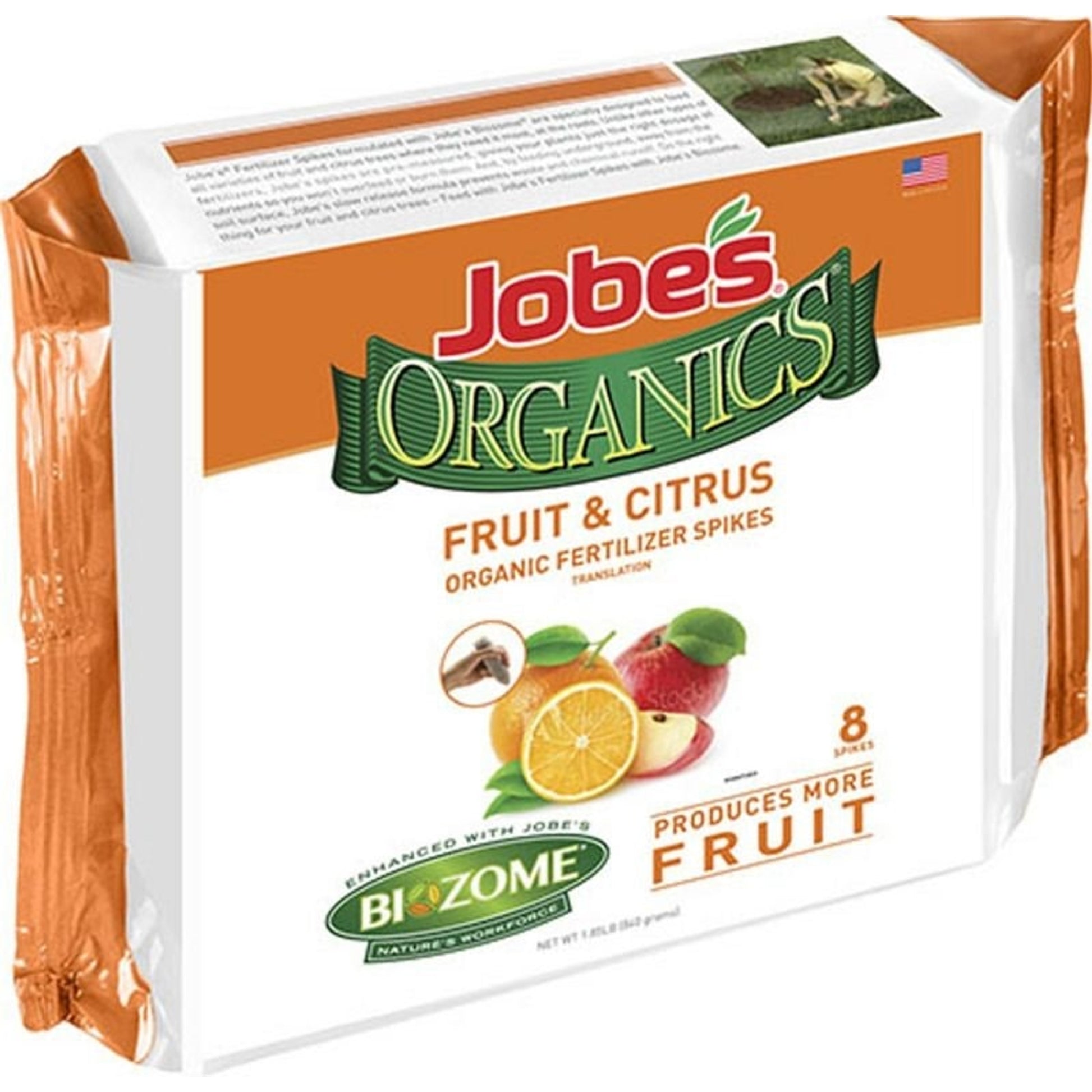 Jobes Organics Fruit and Nut Tree Spikes 8 Count