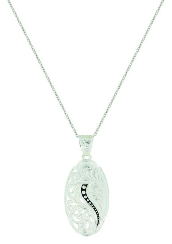 Montana Silver At The Trails End NecklaceBk/Wh