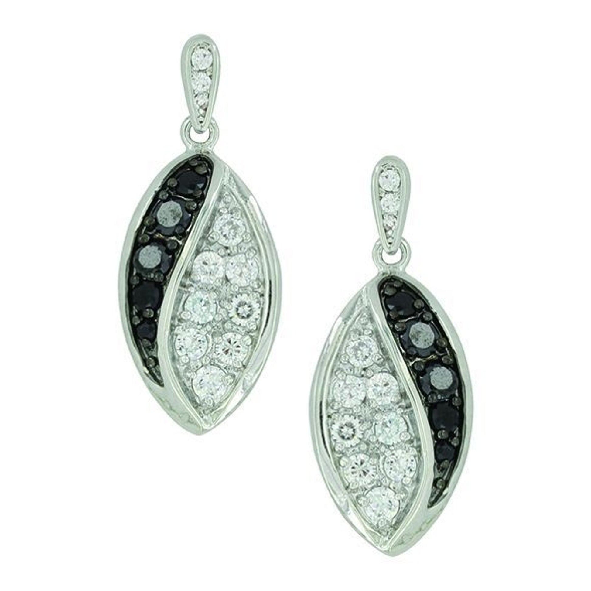 Montana Silver Budding Lily EarringsBk/Wh