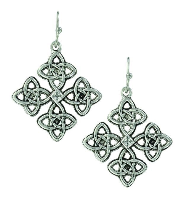 Montana Silver Celtic Winds EarringsBk/Wh