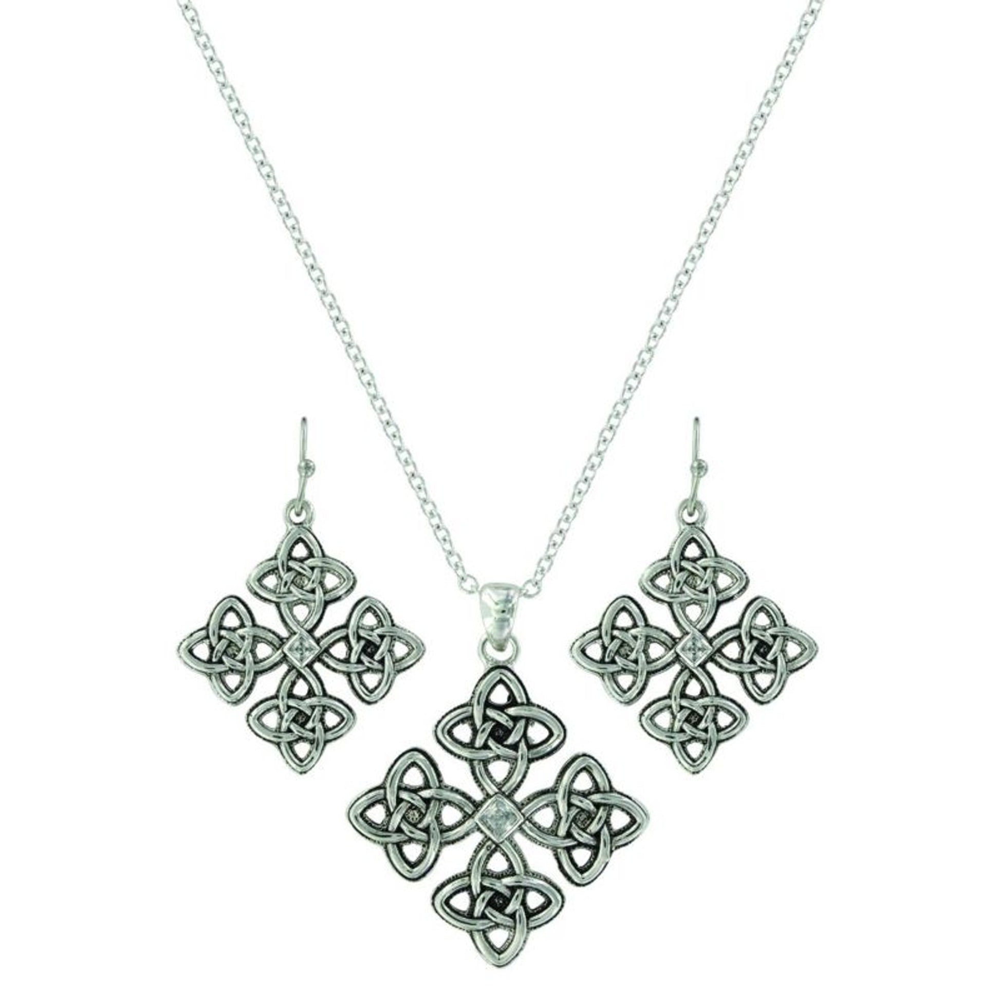 Montana Silver Celtic Winds Jewelry SetBk/Wh