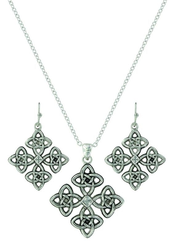 Montana Silver Celtic Winds Jewelry SetBk/Wh